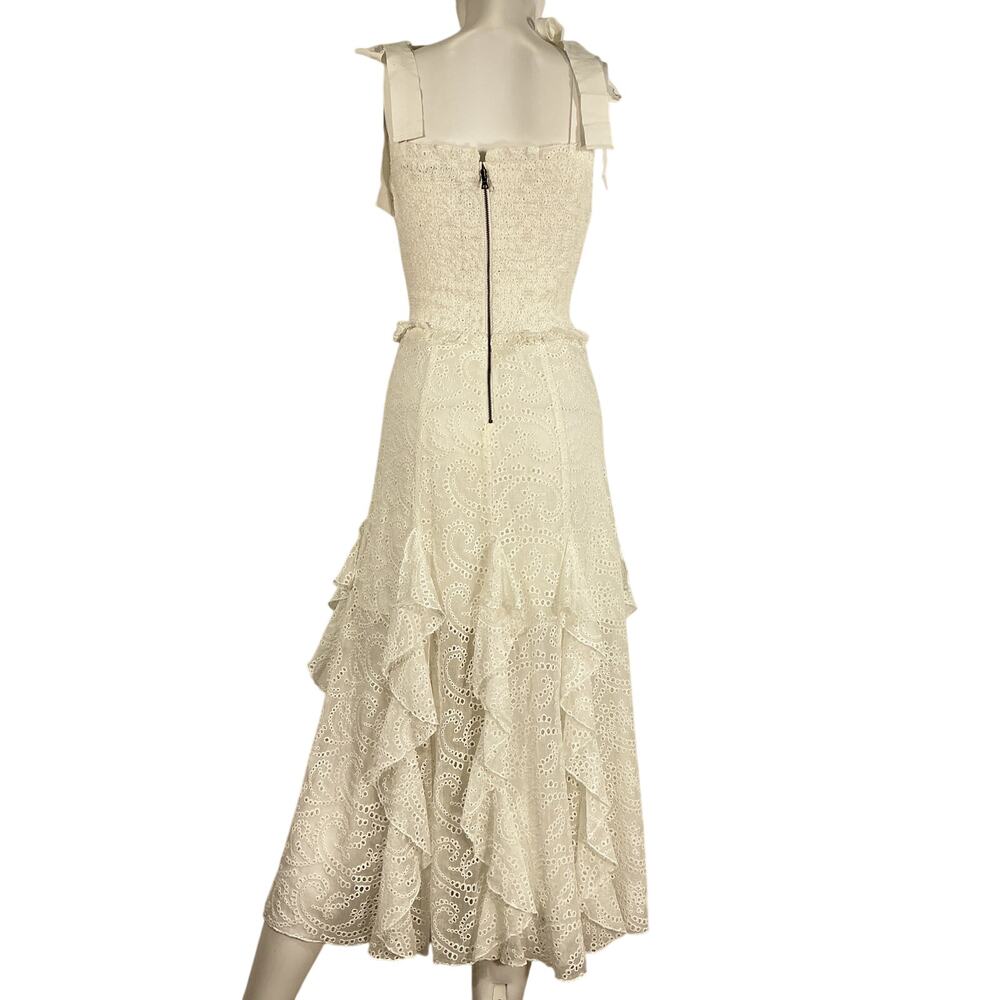 Olivia Eyelet White Jocelyn Dress Size 0 - Picture 3 of 4
